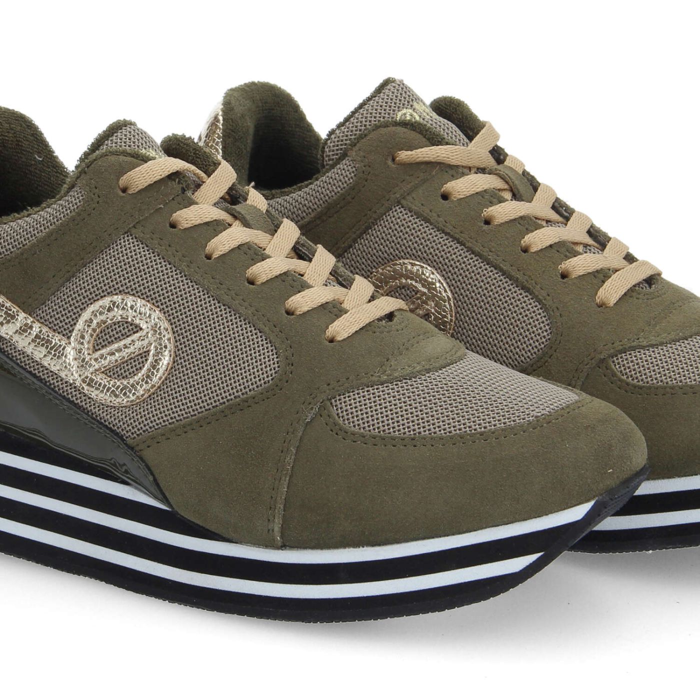 PARKO JOGGER W - KNIT/SUEDE/MARS - VERDE CACHI/DORATO